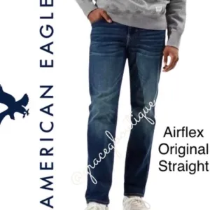 American Eagle Airflex  Original Straight Distress Wash Jeans Mens size 30 X 30