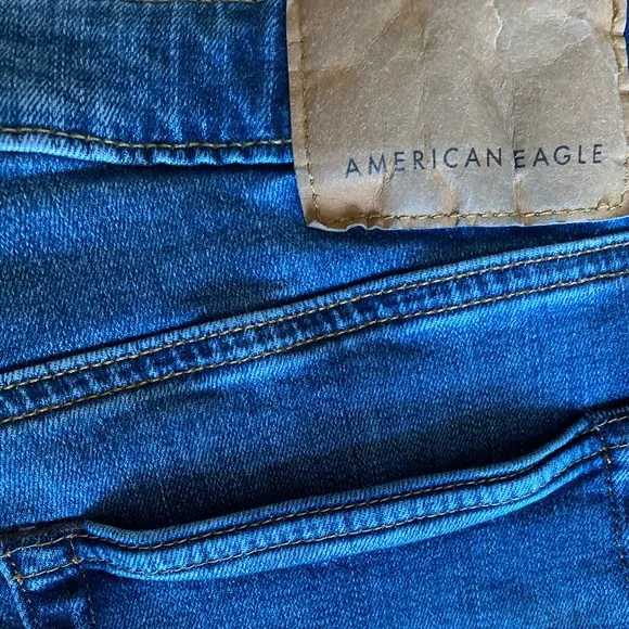 American Eagle Airflex  Original Straight Distress Wash Jeans Mens size 30 X 30