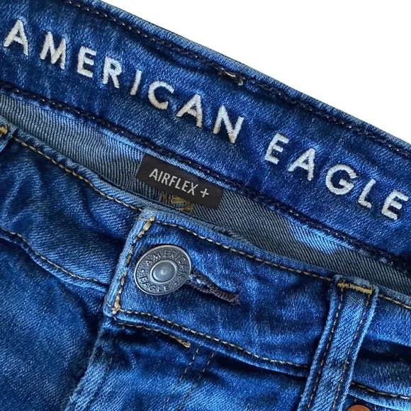 American Eagle Airflex  Original Straight Distress Wash Jeans Mens size 30 X 30