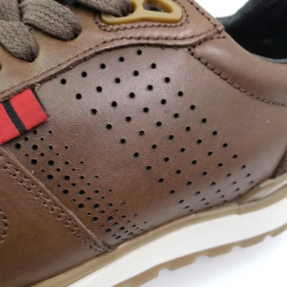 ANDREA MEN Flat Mens Size 6 Coffee Brown Leather Casual Sneaker Shoes 2998145
