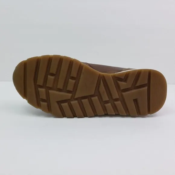 ANDREA MEN Flat Mens Size 6 Coffee Brown Leather Casual Sneaker Shoes 2998145