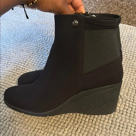 Anne Klein Sport Black Wedge Shoes Sleek Design