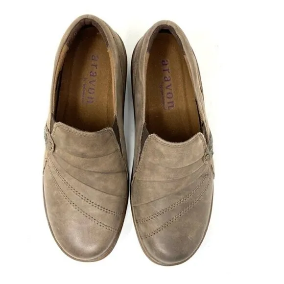 Aravon Danielle Leather casual shoes stone NARROW