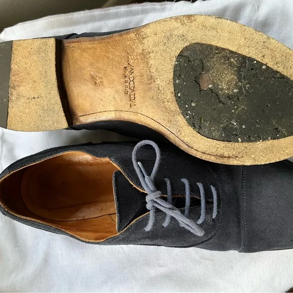 Armando Cabral Blue Oxfords Minimalist Style