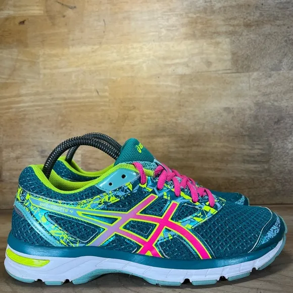 Asics Gel Excite 4 Womens Size 8.5 Running Shoes Sneakers Turquoise Pink T6E8N