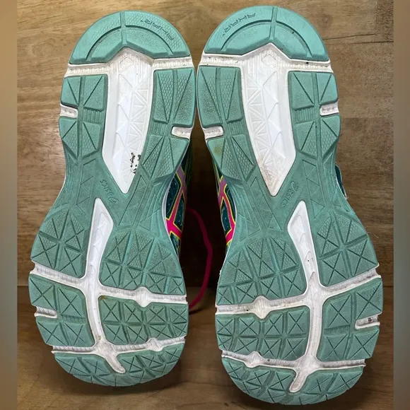 Asics Gel Excite 4 Womens Size 8.5 Running Shoes Sneakers Turquoise Pink T6E8N