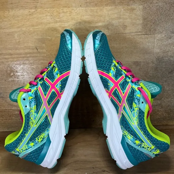 Asics Gel Excite 4 Womens Size 8.5 Running Shoes Sneakers Turquoise Pink T6E8N