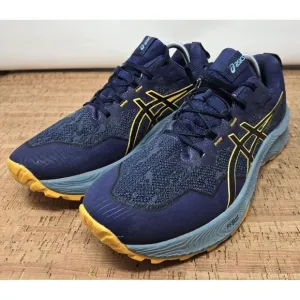 ASICS GEL-TRABUCO 11 Shoes Men's 10 Trail Running‎ Training Blue Yellow Sneakers