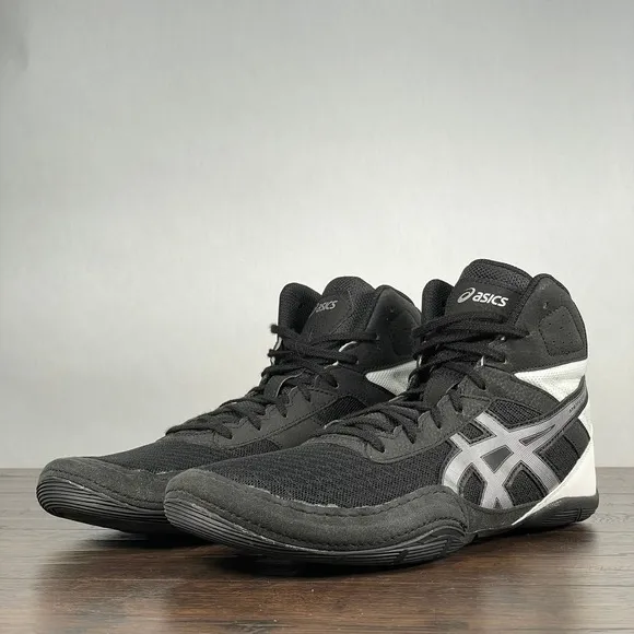 Asics MATFLEX 6 Wrestling Shoes Mens 13 Black White Boxing Training Workout
