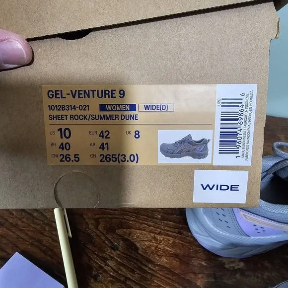 ASICS Women's Gel-Venture 9 Wide (D) Running Shoes Running Shoes Sheet Rock/Summ
