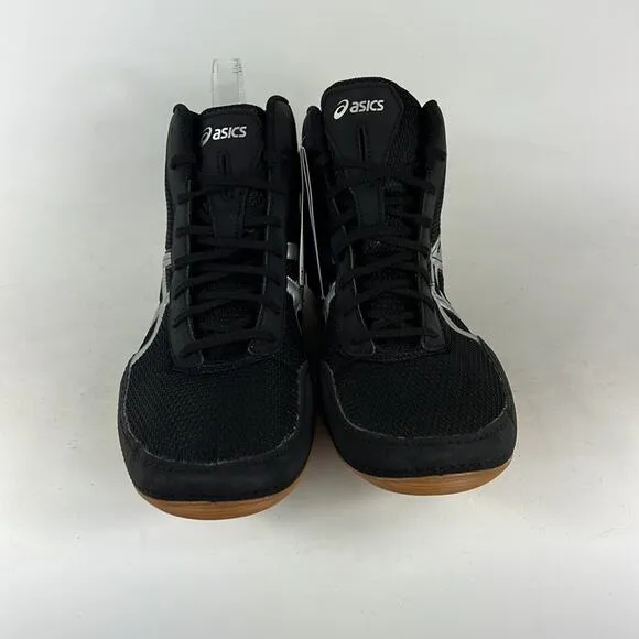 Asics matflex athletic wrestling shoes sneakers mens 13 black silver tan new