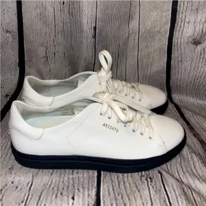 Axel Arigato Mens Size 7.5 White Leather Lace Up Low Top Casual Training Shoes