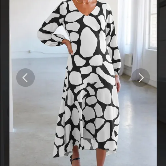 AYR The Fancy Lady Silk Midi Dress In Modern Art Size Small