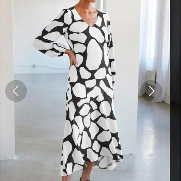 AYR The Fancy Lady Silk Midi Dress In Modern Art Size Small