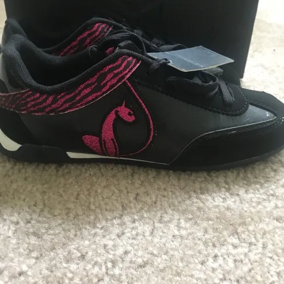 Baby Phat Girls Black Pink Casual Sneakers Shoes Choose Your Size
