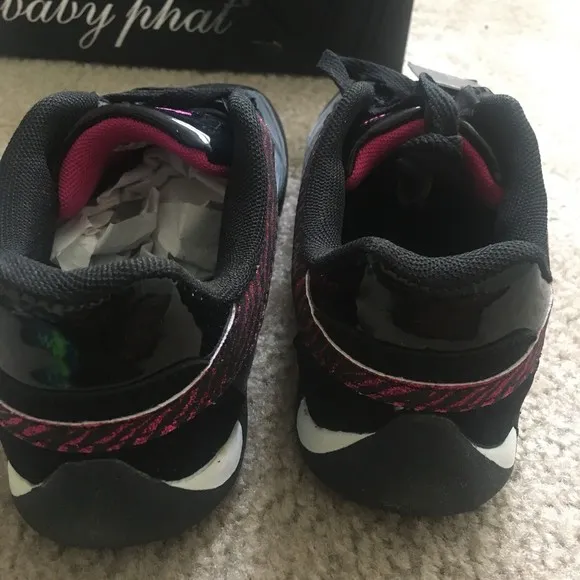 Baby Phat Girls Black Pink Casual Sneakers Shoes Choose Your Size