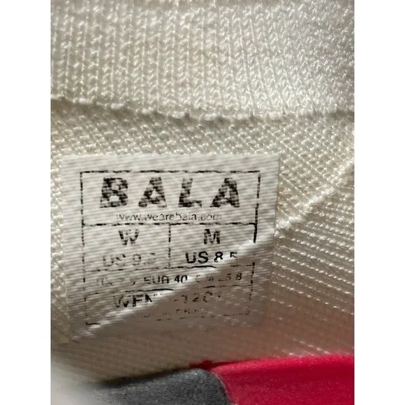 Bala Twelves FLOW all white Healthcare Athletic Shoes Men 8.5 Women 9.5