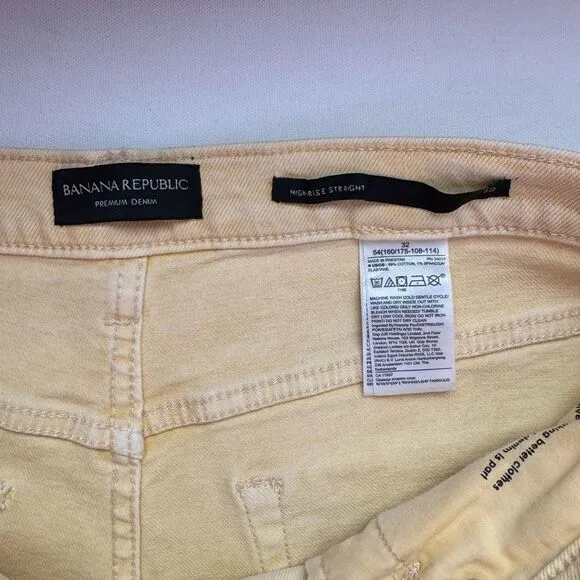 Banana Republic NWT Yellow Jeans