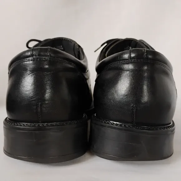 Bass Men's Size 12M Black Leather Oxfords Comfortable Dressy Lace Up Work Shoes