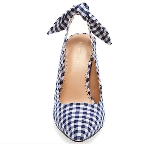 BCBG Henaya Pointed Toe Gingham Pump