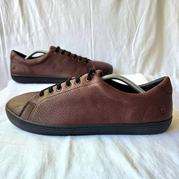Birchbury Bramford Men's Minimalist Leather Sneakers Shoes Brown Size 12