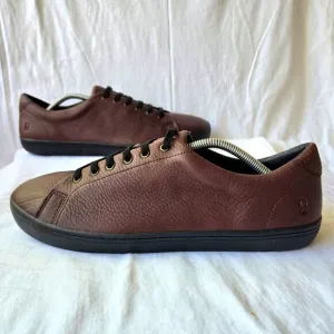 Birchbury Bramford Men's Minimalist Leather Sneakers Shoes Brown Size 12