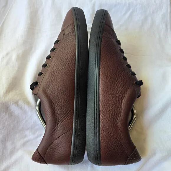 Birchbury Bramford Men's Minimalist Leather Sneakers Shoes Brown Size 12