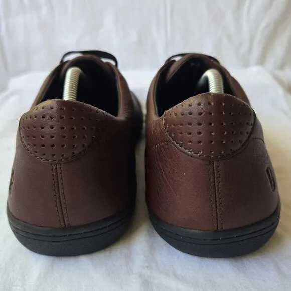 Birchbury Bramford Men's Minimalist Leather Sneakers Shoes Brown Size 12