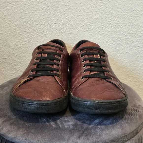 Birchbury Bramfords Men's Brown Leather Shoes Slip On Stretch Laces Size US 11