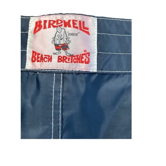 Birdwell Beach Britches Mens 30 Blue Board Shorts Swim Trunks Surfing Vintage