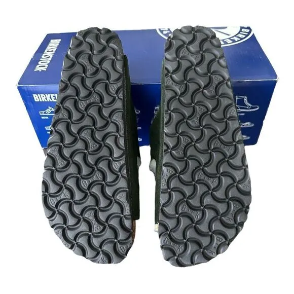Birkenstock Arizona Shearling  Faux Fur Mountain View Green Women 6 Men 4 Narrow