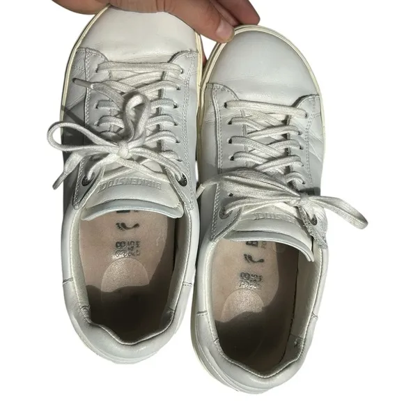 Birkenstock Bend Low Sneaker Leather - Antique White Women’s 38 US 7-7.5