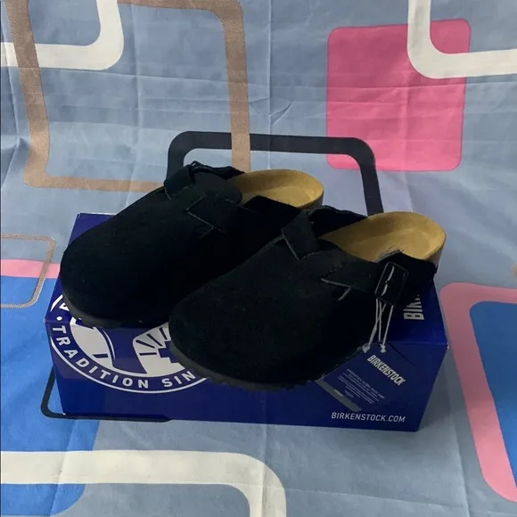 Birkenstock Boston Black Mules Comfortable Clogs Narrow