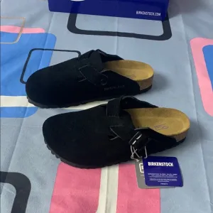 Birkenstock Boston Black Mules Comfortable Clogs Narrow