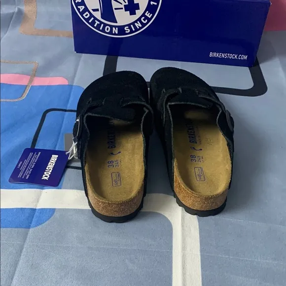 Birkenstock Boston Black Mules Comfortable Clogs Narrow