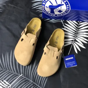 Birkenstock Boston 🌟Cream 🌟Mules Comfortable Slip-On Clogs Narrow