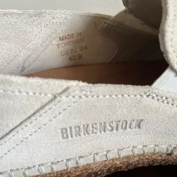 Birkenstock Callan Suede Leather Shoes Antique  White Narrow EU 43/US M9 W11