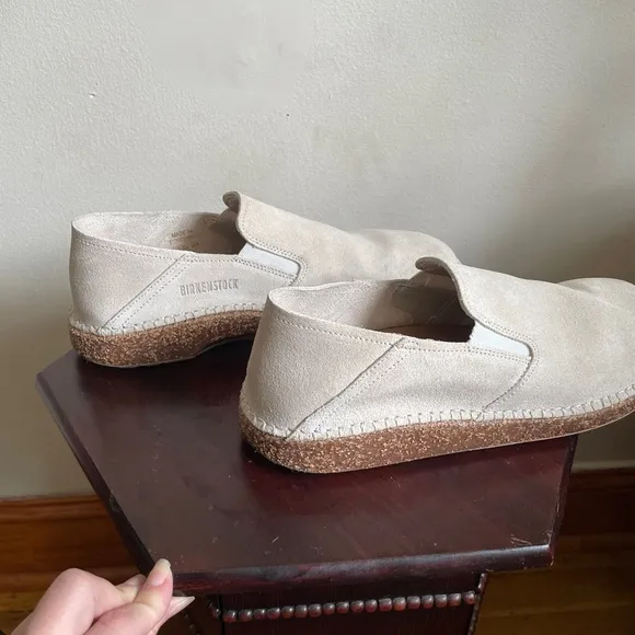 Birkenstock Callan Suede Leather Shoes Antique  White Narrow EU 43/US M9 W11