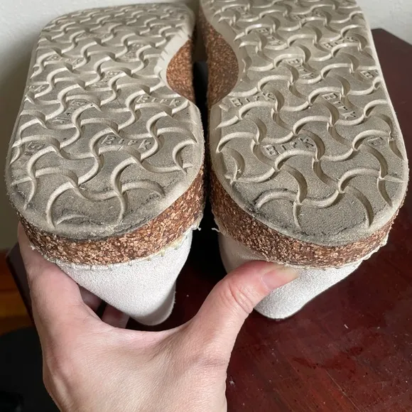 Birkenstock Callan Suede Leather Shoes Antique  White Narrow EU 43/US M9 W11