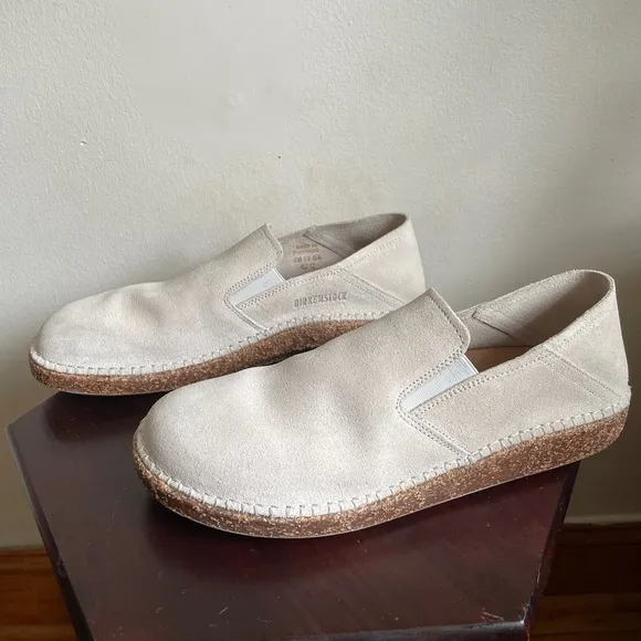 Birkenstock Callan Suede Leather Shoes Antique  White Narrow EU 43/US M9 W11