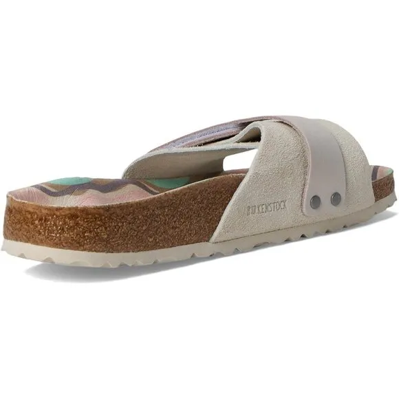 Birkenstock Shoes Oita Antique White Printed Footbed Sandals