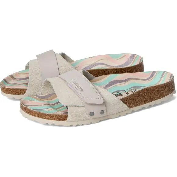 Birkenstock Shoes Oita Antique White Printed Footbed Sandals