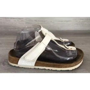 Birki’s by Birkenstock Womens Sandal White 5 Casual Slip-On Thong Casual