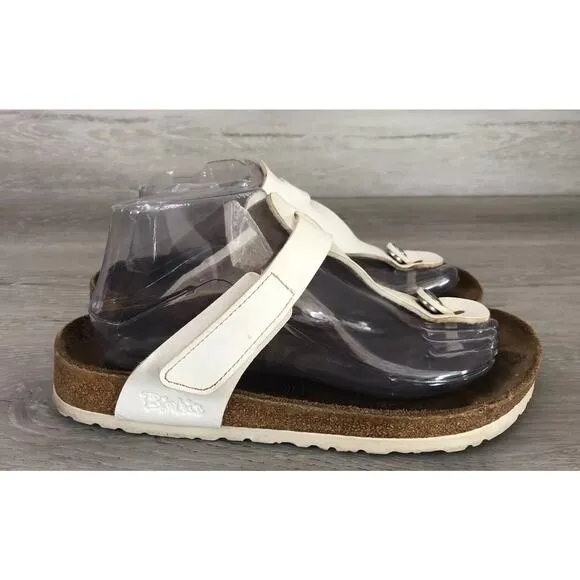 Birki’s by Birkenstock Womens Sandal White 5 Casual Slip-On Thong Casual