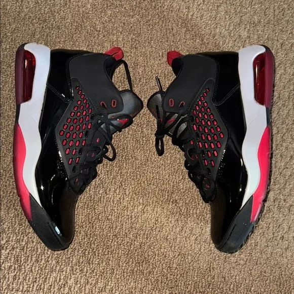 Black and Red Air Jordans Men; Size 10.5