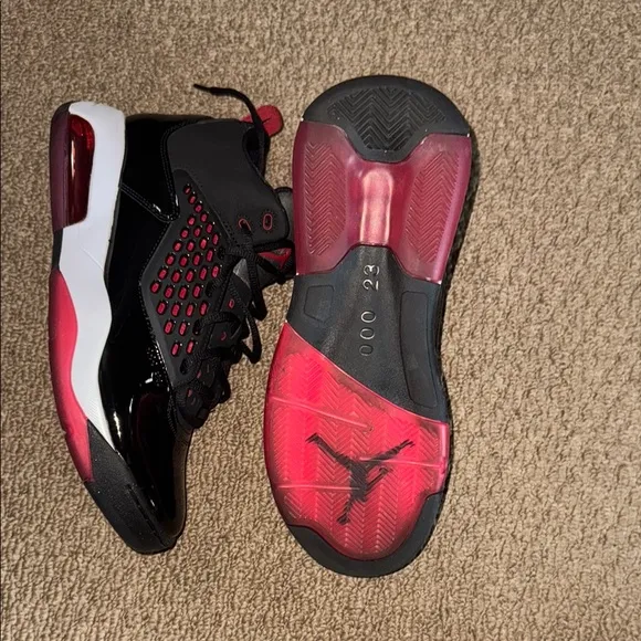 Black and Red Air Jordans Men; Size 10.5