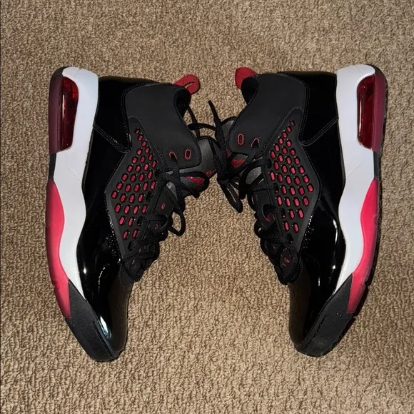 Black and Red Air Jordans Men; Size 10.5