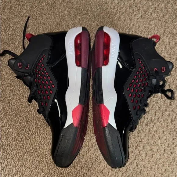 Black and Red Air Jordans Men; Size 10.5