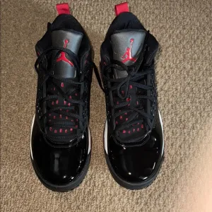 Black and Red Air Jordans Men; Size 10.5