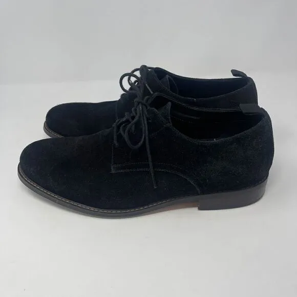 Blondo Men's Black Suede Kenny Plain Toe Derby Shoes Size 11M